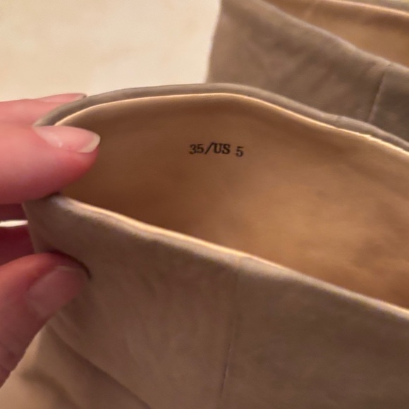 rag & bone Taupe Ankle Newbury Boots Size 35/5 Winter Fall Suede - Picture 3 of 9